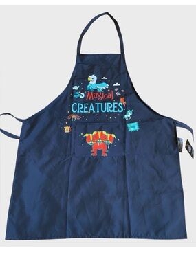 NWT Wizarding World Magical Creatures Apron One Size Blue Magical Beasts Pocket